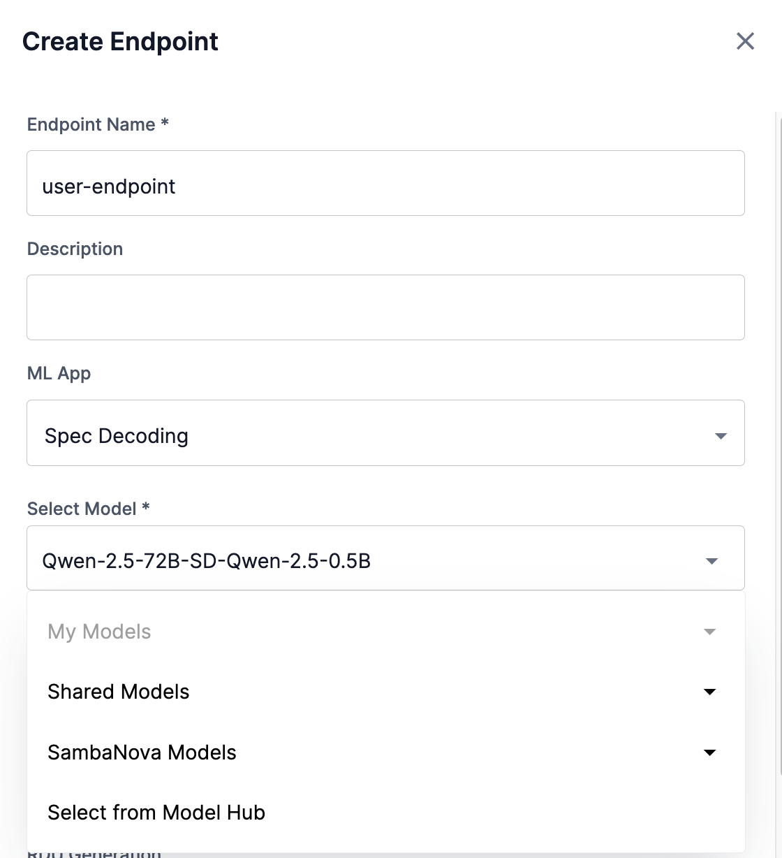 Create Endpoint