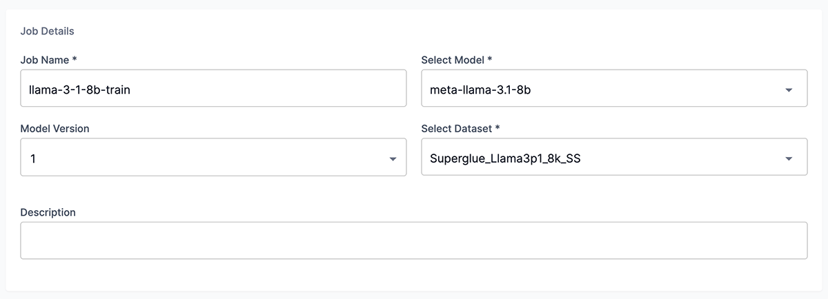 Job details pane