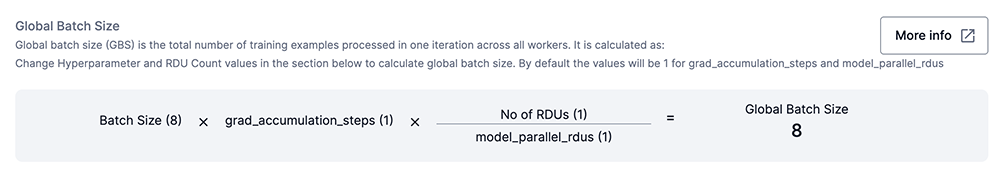 Global batch size